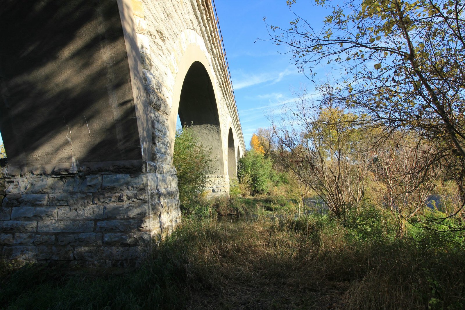 Looking east along south face